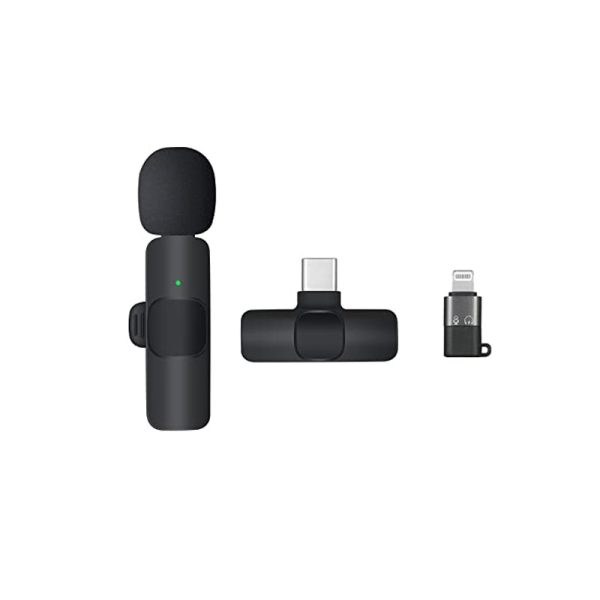 میکروفن یقه ای بی سیم Wireless Microphone K8 تایپ سی و لایتنینگ میکروفن یقه ای بی سیم Wireless Microphone K8 تایپ سی و لایتنینگ